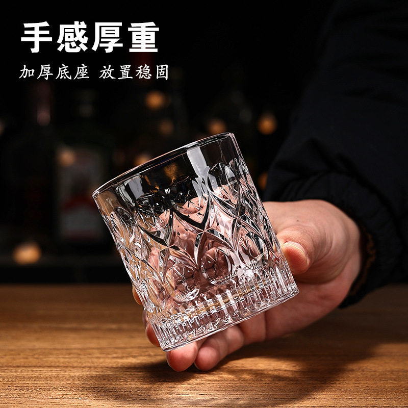 Whiskey Glass Ins Style Scandinavian Classical Wine Glass Crystal Glass Octagonal Home Wine Set Beer Glass