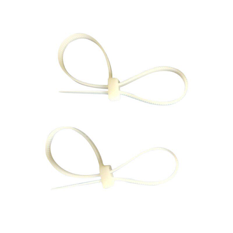 Thickened insert locking double-head new material self-locking cable tie fixing cable tie available double buckle cable tie
