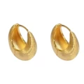 No. 45 gold 18k-metal geometric earrings (thick real gold plating)