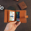 diy Handmade Wallet Real Cowhide Hand-stitched Material Bag Men's Short Boyfriend Gift Homemade Large Capacity 30% Fold