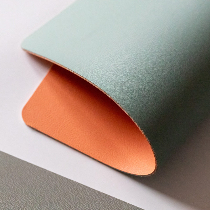 Double-sided mouse pad small size leather two-color table mat simple non-slip computer keyboard pad customizable size pattern LOGO