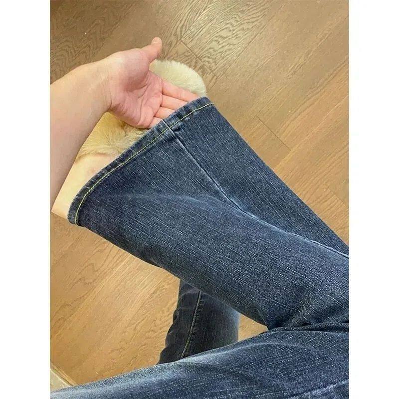 High Waisted Flared Trousers for Women Spring Korean Style Slim Fit Stretch Fabric Floor Length Wholesale