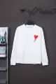 White and red [901 car stamp round neck thickened model]