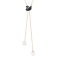 Tassel black swan necklace