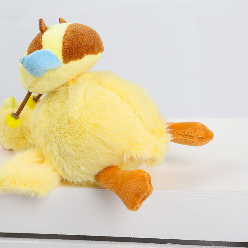 Cute Stretchy Big White Goose Keychain Pendant Doll Bag Charm Plush Toy Stress Relief Fun Stuffed Animal Toy