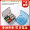 6-Compartment Portable Sealed Medicine Box, Detachable, Large-Capacity Travel Medicine Dispensing Box, Travel Size, Healthy