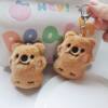 New Squeaky Bear Keychain Cute High-value Student Bag Pendant Accessories Girlfriend Couple Gift