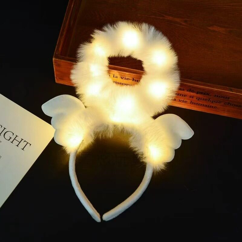 发光发箍头饰狐狸毛猫耳朵头箍春节地摊夜市摆摊小商品玩具批发