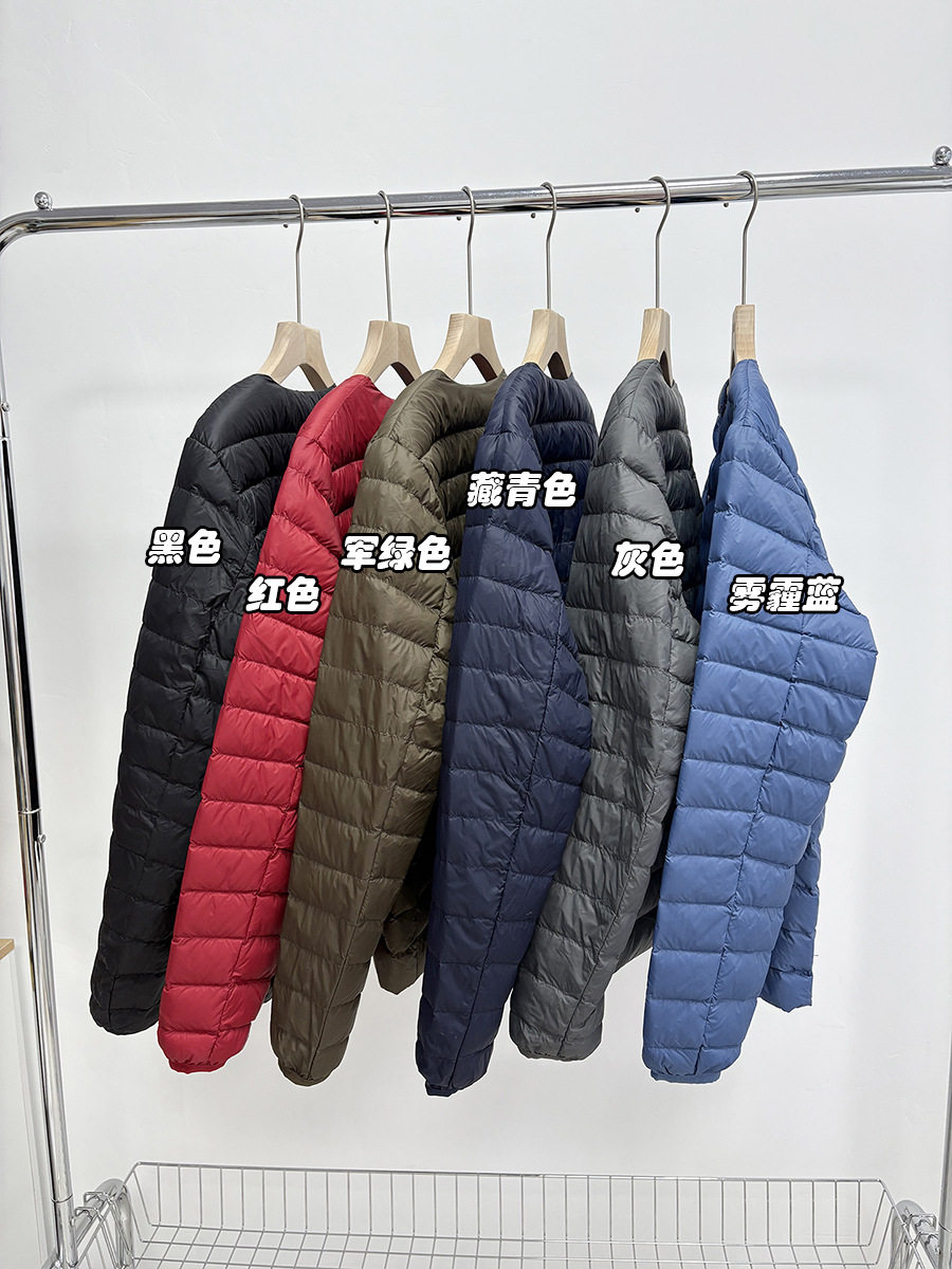 2025 New Autumn and Winter down Jacket for Men, Lightweight Liner, Round Neck, Stackable 90 White Duck down Warm and Versatile Jacket