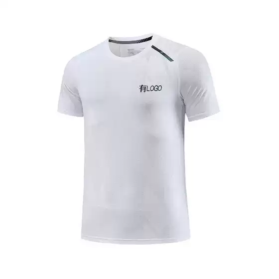 Brand in stock Ice Silk Quick-drying Sports Short-sleeved T-shirt Men's Summer Loose Fitness Running Casual Sports Top Trendy