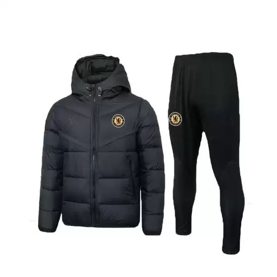 Chelsea Arsenal Tottenham Porto winter cotton-padded jacket football training suit sports equipment warm cotton-padded jacket with hood