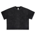Washed black boxy short wide fit