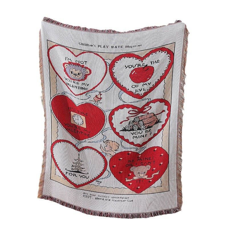Cross-border Custom Jacquard Tapestries Cotton Thread Blanket Sofa Towel Office Nap Cover Blanket High-end Gift Blanket Tapestry Factory