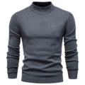 Mid-collar charcoal gray