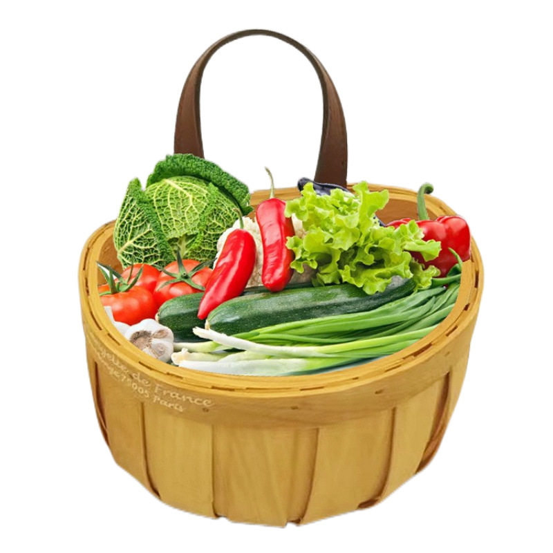 Nordic Woven Basket Kitchen Ginger and Garlic Storage Basket Wall-Mounted Basket Retro Letter Storage