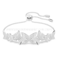Butterfly white gold and white diamond bracelet