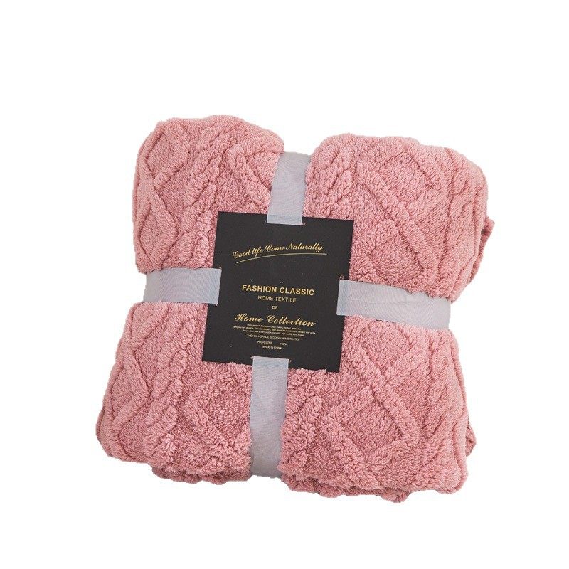 Foreign Trade Blanket Bedroom Air Conditioning Blanket Milk Plush Blanket Taffeta Jacquard Blanket Single Layer Blanket Nap Blanket Batch