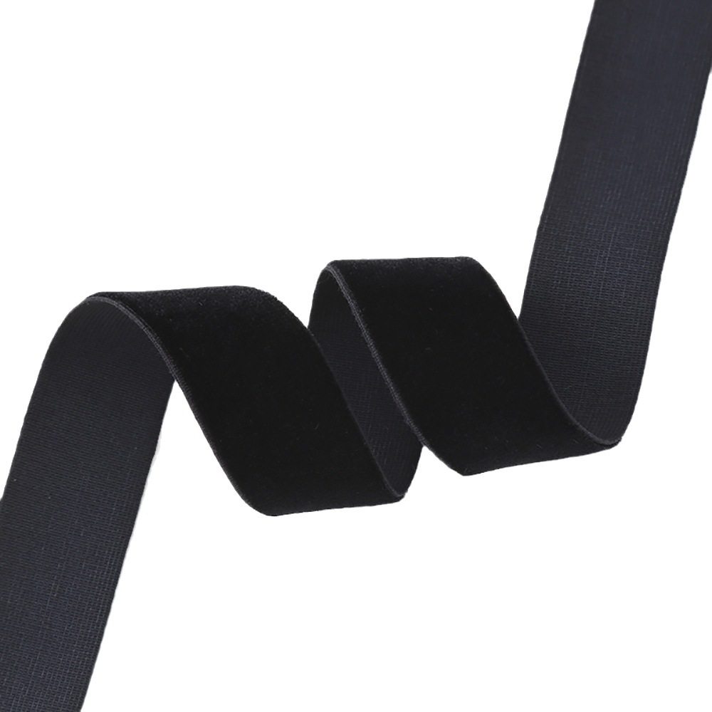 Black Webbing Clothing Accessories Collar Shoes Hats Belts Elastic Bands Cross-Border Wholesale Woven Nylon