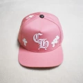 Ch+ cross leather label pink