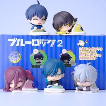 In-Stock Blue Prison Sleep Capsule Toy Stasto Blue Lock Bee Le Qian Sleep Pose Doll Figurine for Women