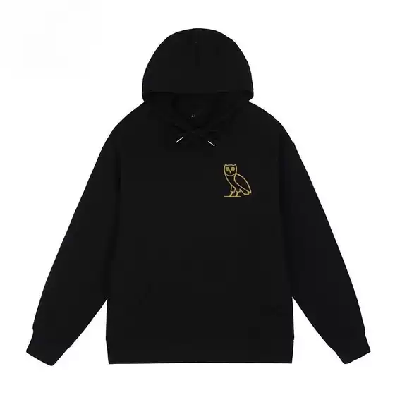 2025 Fall/Winter Owl Hooded Sweatshirt with the Same Small Logo as Drake Duck