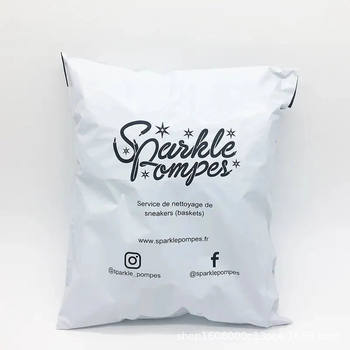 Bright White Packaging New Material in stock Thickened Color Printing Destruction Degradable Envelope Polyethylene Express Bag