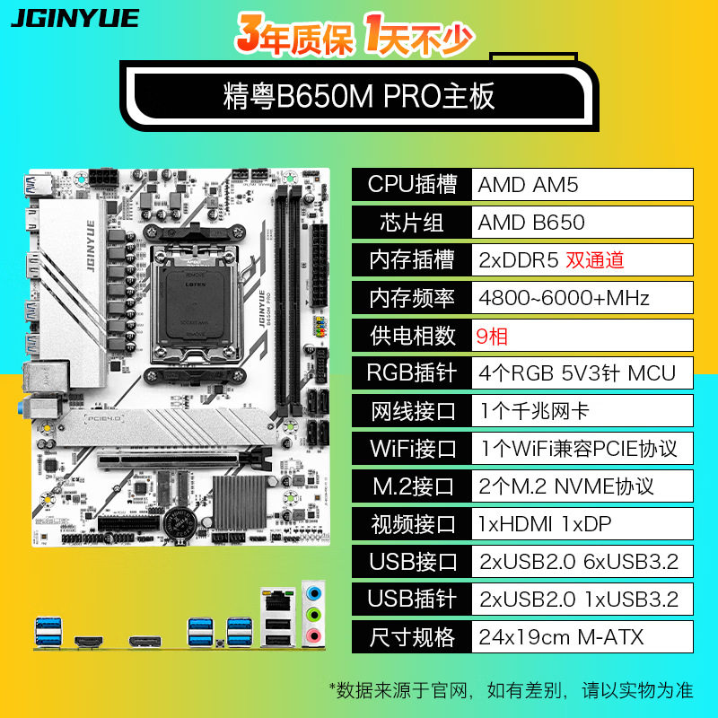 Материнская плата Jingyue B650M PRO с памятью DDR5 AM5 Ruilong для настольных компьютеров игровая материнская плата с одной материнской платой Изображение 1