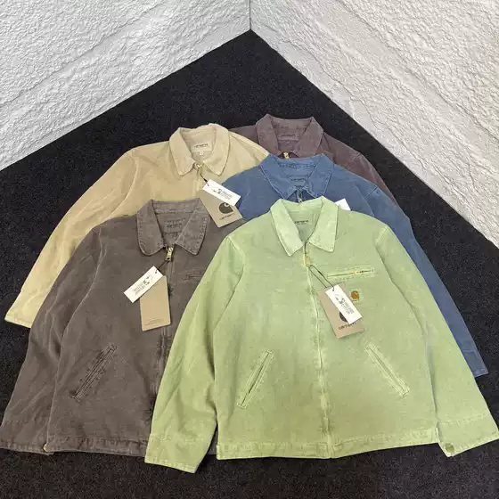 Cross-Border Car Ka Jia Wax-Dyed Five-Color Patchwork Heavy-Duty Retro Casual Loose-Fit Jacket for Men and Women, Couple Style