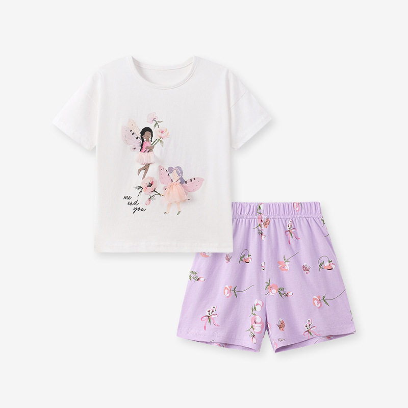 [Style] Girls' Set, Summer Short-sleeve Kids' Outfit, Cute Baby Children's Clothing