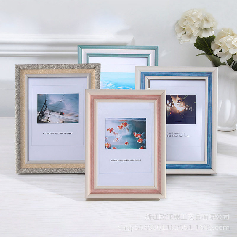 Wooden photo frame table simple photo wall 6 inch 7810 inch a4 inch picture frame wall wedding dress frame ornaments wholesale