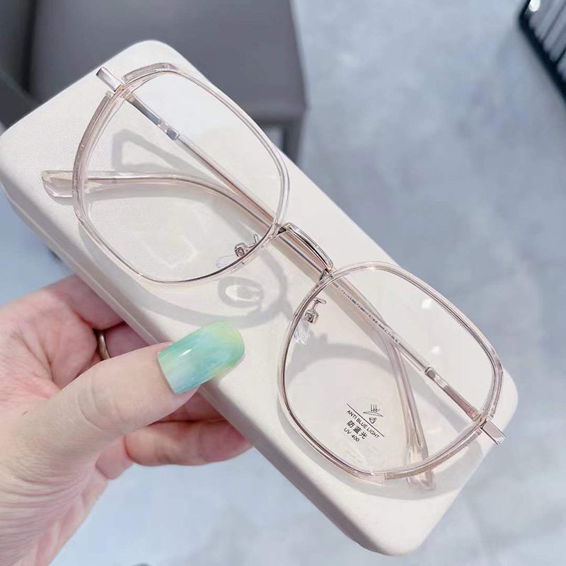 M2857 Multi-side Plain-shaped Glasses Frame Korean Women's Available Proximity Mirror Trendy Glitter Anti-blue Little Red Book Explosions