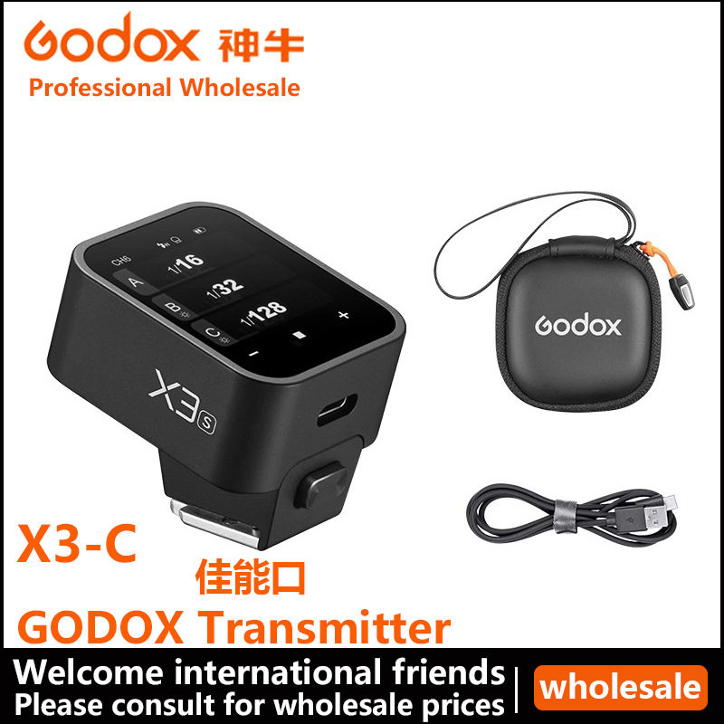 Godox X3-C Wireless Flash Trigger Touch Screen Ttl Transmitter High-Speed Sync Flash Suitable for Canon