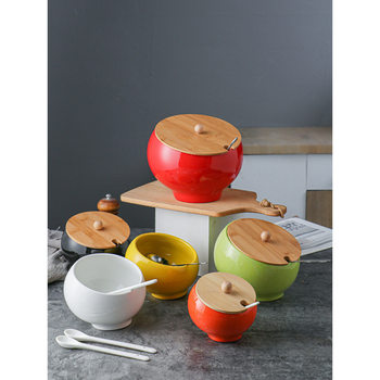 Seasoning Bowl Commercial Ceramic Commercial Hot Pot Shop Sauce Desktop Bowl Buffet Malatang Large Capacity Printing Small Material