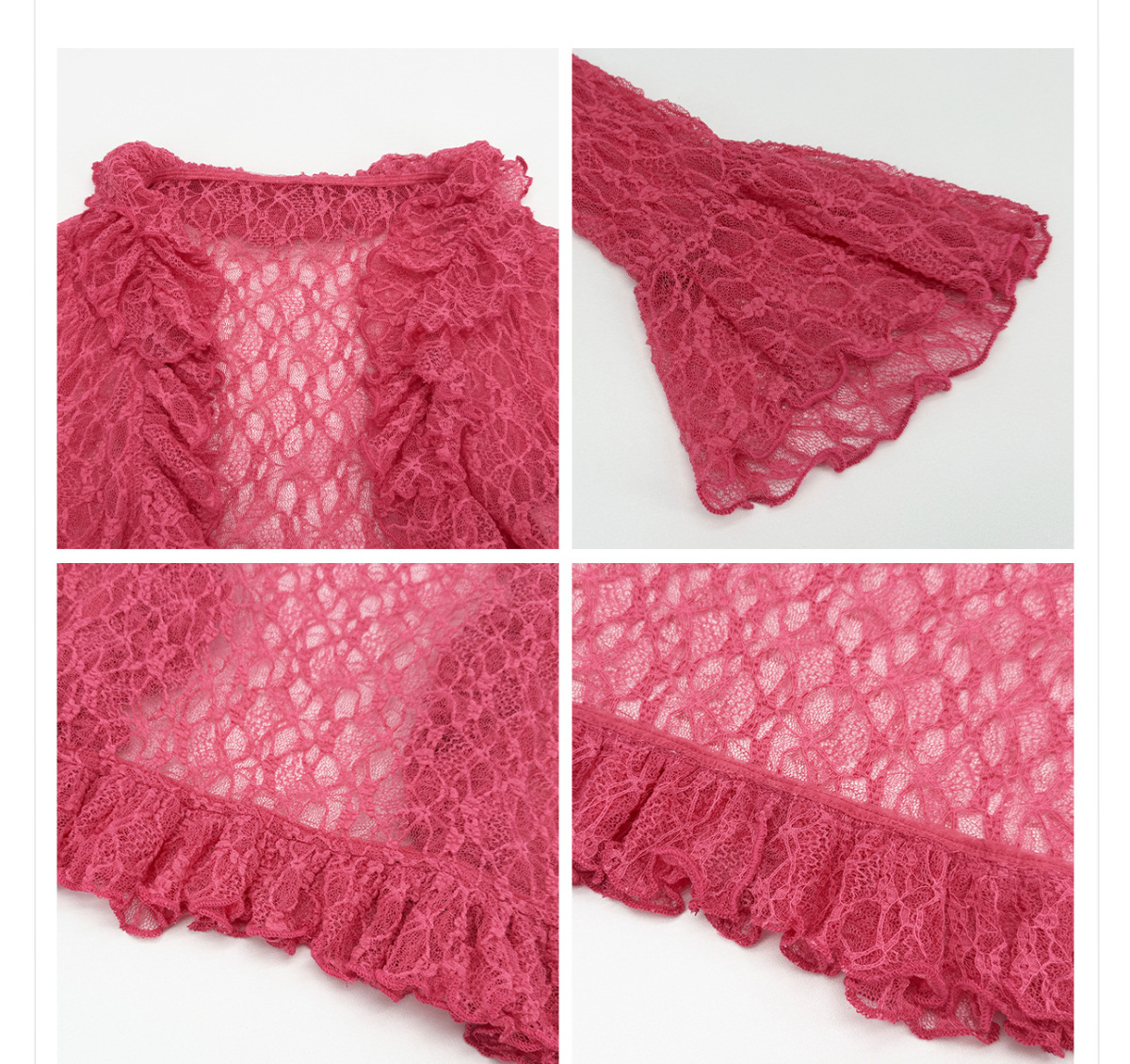 Set áo cardigan ren phối váy hai dây đuôi cá họa tiết hoa — Áo, Váy hai dây, Bộ