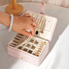 Light Luxury Jewelry Box, Large Capacity, High-End Portable Earrings, Necklaces, Rings, Jewelry Storage Box, Exquisite Anti-Oxidation