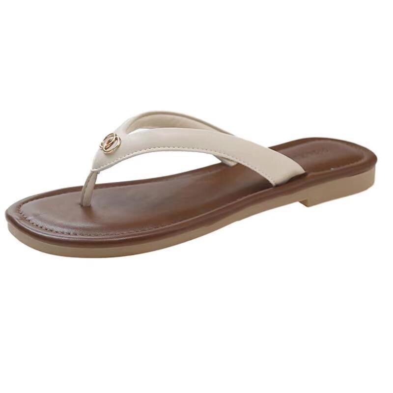 Cross-border export to Southeast Asia wear-resistant flip-flops non-slip 2025 new fairy wind beach flat-bottomed flip-flops