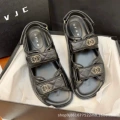 Lychee black gold buckle