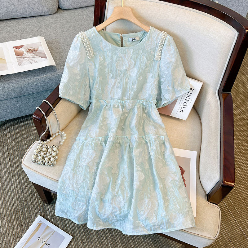 300特大码女装夏季泡泡袖减龄娃娃连衣裙200斤胖MM妹妹公主裙子