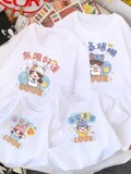 Семейная одежда для родителей и детей, летняя футболка с короткими рукавами для семьи из трех и четырех человек, новинка 2023 года, летняя уличная семейная одежда высокого класса.