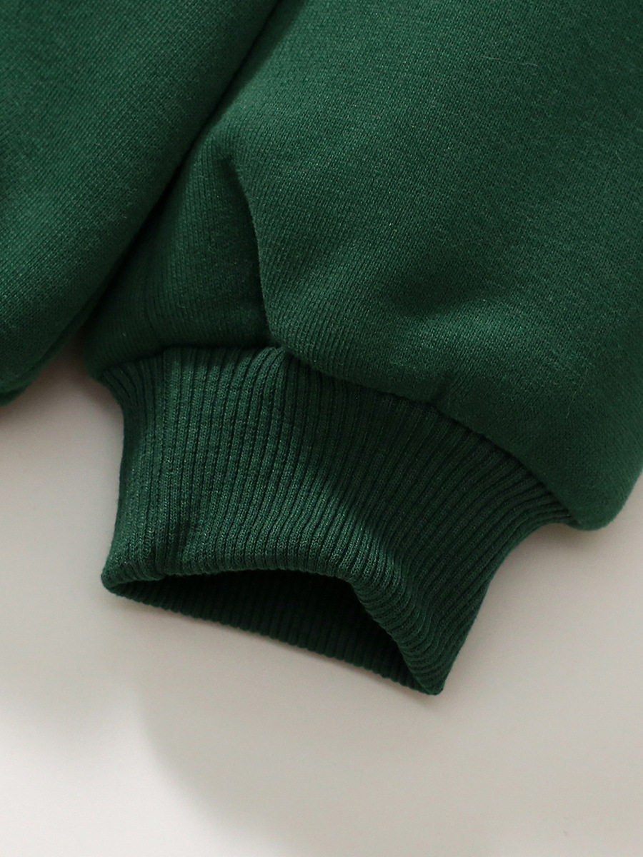 Girls' Autumn & Winter Thickened Fleece-Lined Pullover, Cartoon Kids' Long-Sleeve Hoodie