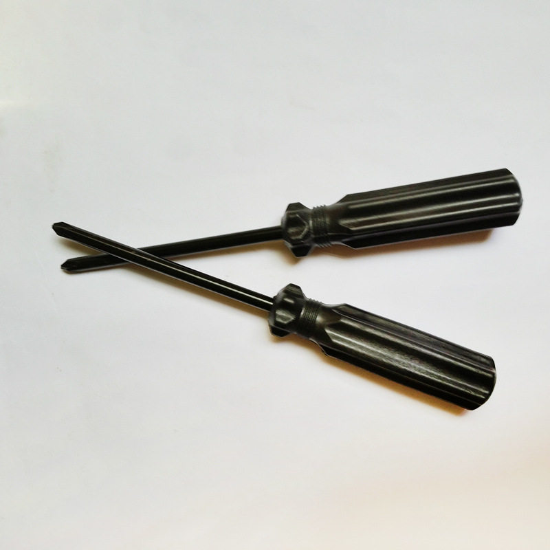 厂家批发黑柄配套螺丝刀 45#钢一字十字手动单用螺丝刀配套工具