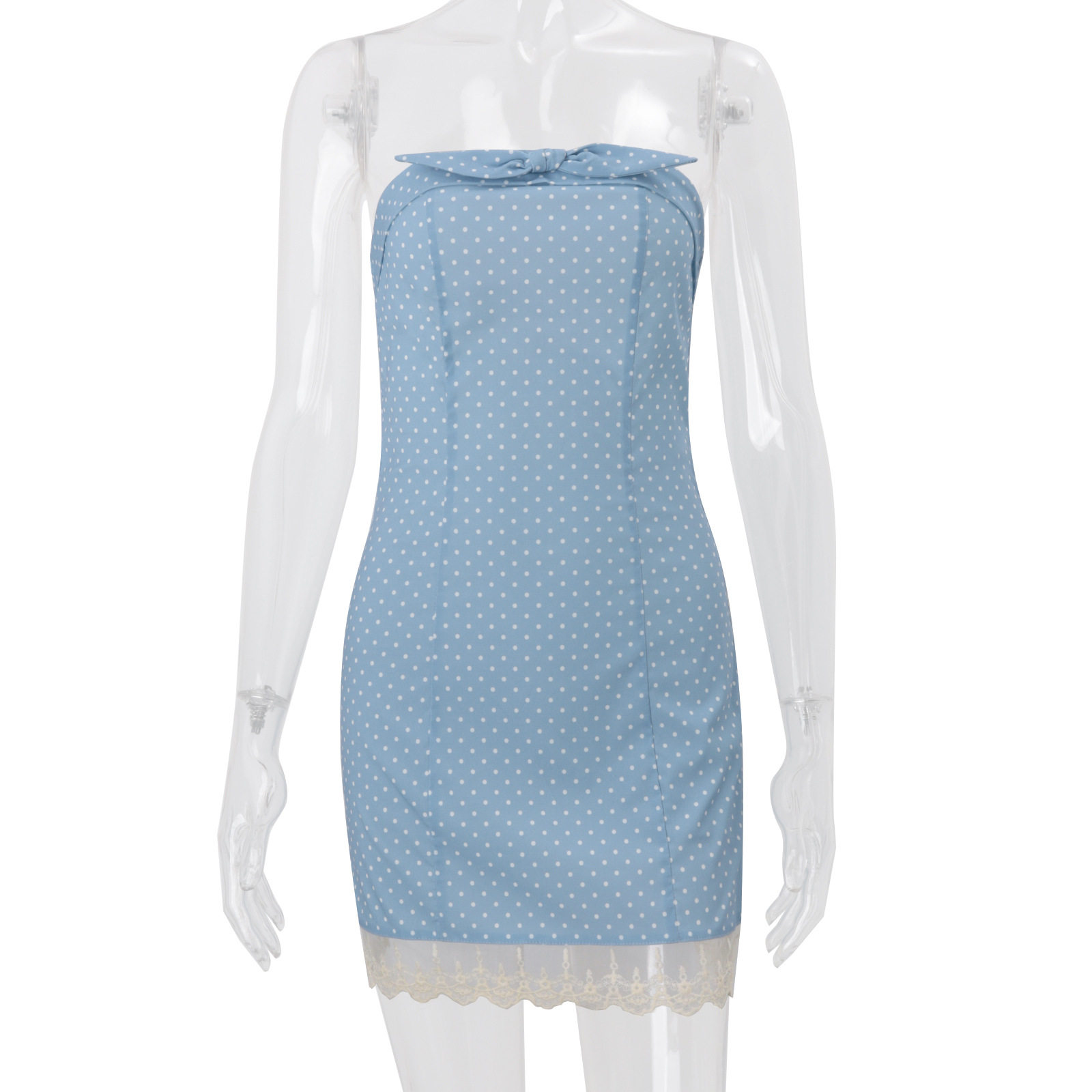 Off Shoulder Polka Dot Dress Sweet and Chic Style Summer Fashion for Women Wholesale Available