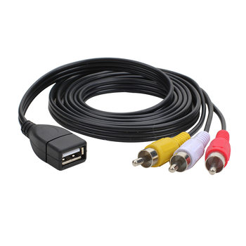 USB A mother to 3rca line usb to 3 lotus av line USB to AV audio and video line top box line