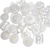 Pearlescent Corrugated Four-Eye Shirt Buttons in Stock Wide-Brimmed Polo Short-Sleeved Shirt Buttons Can Be Dyed Resin Pearlescent Buttons