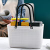 New hand gift basket women's handbag shopping basket plastic laundry linen pattern storage basket fashion shopping basket