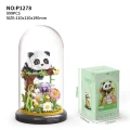 P1278 Panda Garden-Tree Climbing [Transparent Cover Black Base]]
