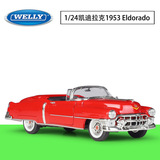 WELLY Willy 1:24 Cadillac 1953 ELDORADO Имитация легкосплавной модели автомобиля, украшение коллекции