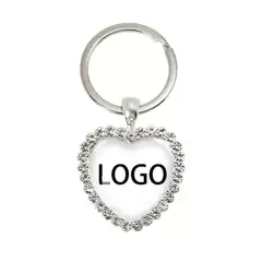 Star animation film and television pictures star family lover heart-shaped time gem key chain alloy set rhinestone production