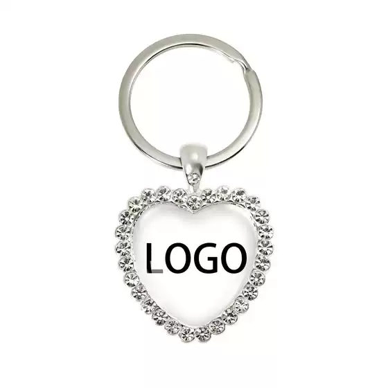 Star animation film and television pictures star family lover heart-shaped time gem key chain alloy set rhinestone production