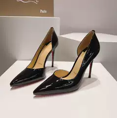 Side-Cut Cross-Border Cl Red-Soled High Heels, Sexy Pointed-Toe Shallow Pumps, Stiletto Shoes for Women
